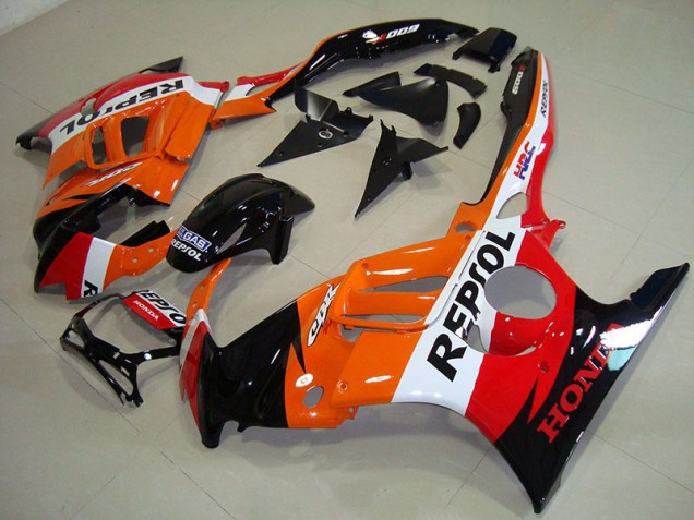 1995-1998 Schwarz Orange Repsol CBR600 F3 Motorrad Verkleidungen 1995-1998 Schwarz Orange Repsol CBR600 F3 Motorrad Verkleidungen
