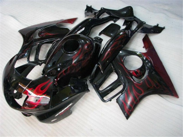 1995-1998 Schwarz rote Flamme CBR600 F3 Motorrad Verkleidung 1995-1998 Schwarz rote Flamme CBR600 F3 Motorrad Verkleidung