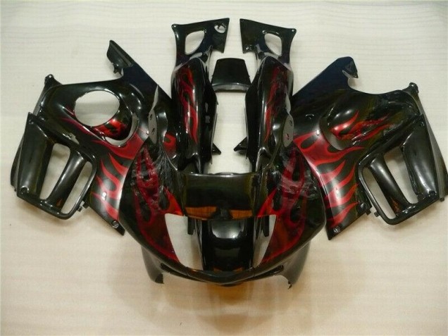 1995-1998 Schwarz rote Flamme CBR600 F3 Motorrad Verkleidungen 1995-1998 Schwarz rote Flamme CBR600 F3 Motorrad Verkleidungen