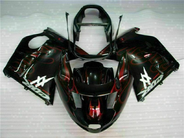 1996-2007 Rot Flamme CBR1100XX Motorrad Verkleidungen