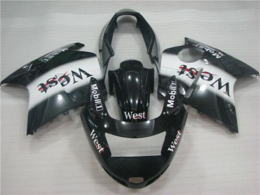 1996-2007 Schwarz weißes Westmuster CBR1100XX Motorrad Verkleidung