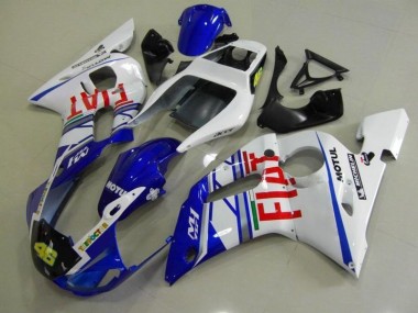 1998-2002 Blau Weiß Fiat YZF R6 Motorrad Verkleidung