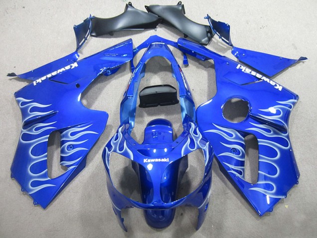 2000-2001 Blau weiße Flamme ZX12R Motorrad Verkleidung