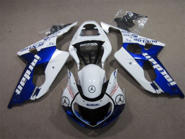 2000-2002 Blau Weiß Jordan Motul GSXR 1000 Motorrad Verkleidung