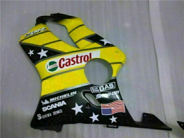 2001-2003 Gelb Schwarz Castrol Cycle World CBR600 F4i Motorrad Verkleidung 2001-2003 Gelb Schwarz Castrol Cycle World CBR600 F4i Motorrad Verkleidung