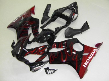 2001-2003 Rot Flamme CBR600 F4i Motorrad Verkleidungen