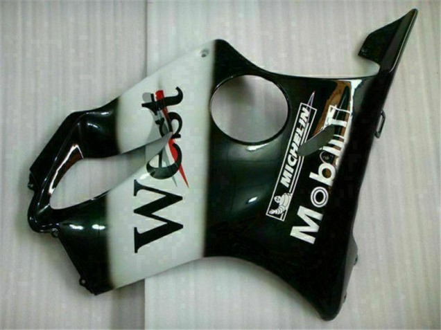 2001-2003 Weiß Schwarz West CBR600 F4i Motorrad Verkleidung 2001-2003 Weiß Schwarz West CBR600 F4i Motorrad Verkleidung