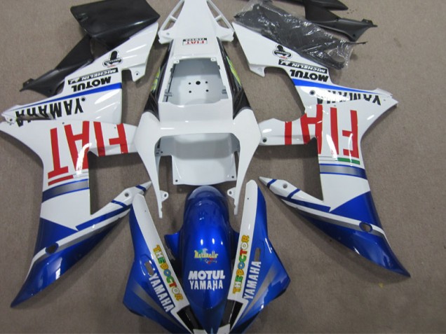 2002-2003 Blau Weiß Motul Fiat YZF R1 Motorrad Verkleidung 2002-2003 Blau Weiß Motul Fiat YZF R1 Motorrad Verkleidung