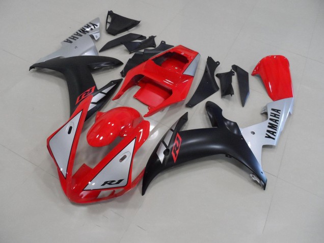 2002-2003 Rot Matte Silber YZF R1 Motorrad Verkleidung 2002-2003 Rot Matte Silber YZF R1 Motorrad Verkleidung