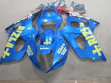 2003-2004 Blau Gelb Rizla GSXR 1000 Motorrad Verkleidung