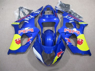 2003-2004 Blau Rot Bull GSXR 1000 Motorrad Verkleidung