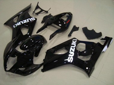 2003-2004 Glänzend Schwarz GSXR 1000 Motorrad Verkleidung Komplett Sets