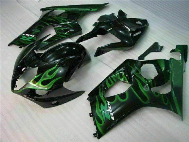 2003-2004 Grün Schwarz GSXR 1000 Motorrad Verkleidung 2003-2004 Grün Schwarz GSXR 1000 Motorrad Verkleidung