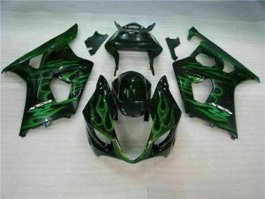 2003-2004 Grün Schwarz GSXR 1000 Motorrad Verkleidung