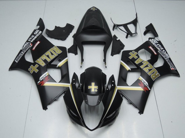 2003-2004 Matt Schwarzer Rizla GSXR 1000 Motorrad Verkleidung 2003-2004 Matt Schwarzer Rizla GSXR 1000 Motorrad Verkleidung