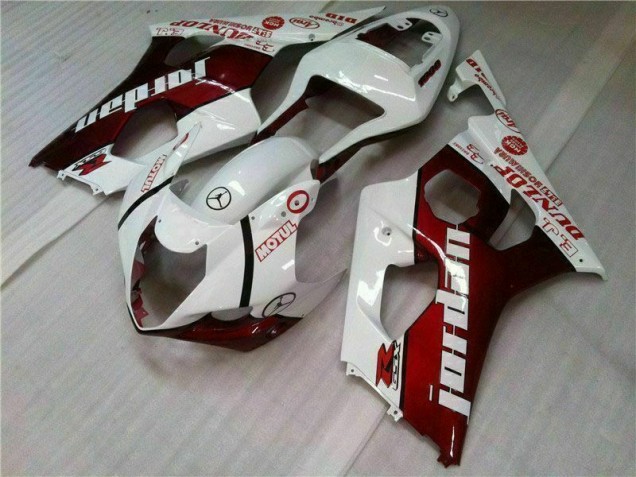 2003-2004 Rot Weiß GSXR 1000 Motorrad Verkleidungen 2003-2004 Rot Weiß GSXR 1000 Motorrad Verkleidungen