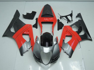 2003-2004 Rot und Grau GSXR 1000 Motorrad Verkleidung