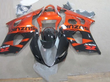 2003-2004 Schwarz Orange GSXR 1000 Motorrad Verkleidung