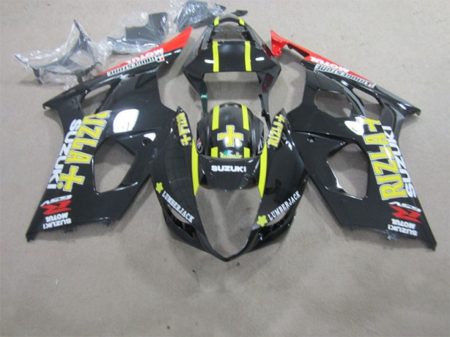 2003-2004 Schwarzer Rizla GSXR 1000 Motorrad Verkleidung 2003-2004 Schwarzer Rizla GSXR 1000 Motorrad Verkleidung