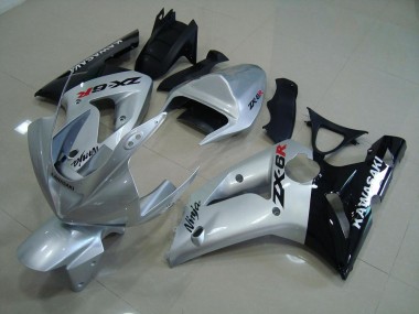 2003-2004 Silber Schwarz ZX6R Motorrad Verkleidung