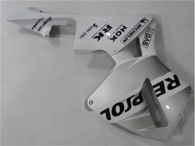 2003-2004 Silver Weiß Schwarz Repsol CBR600RR Motorrad Verkleidung