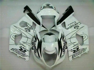 2003-2004 Weiß GSXR 1000 Motorrad Vollverkleidung