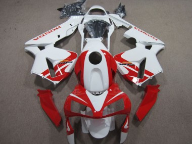 2003-2004 Weiß Rot CBR600RR Motorrad Verkleidung