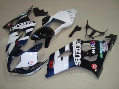 2003-2004 Weiß Schwarz Elf GSXR 1000 Motorrad Verkleidung