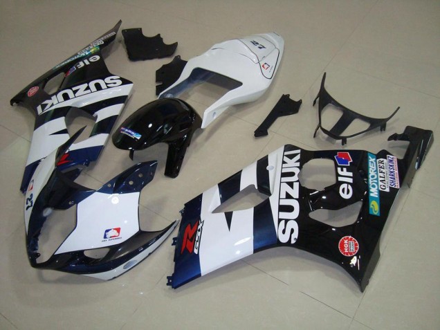 2003-2004 Weiß Schwarz Elf GSXR 1000 Motorrad Verkleidung 2003-2004 Weiß Schwarz Elf GSXR 1000 Motorrad Verkleidung