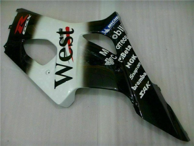 2003-2004 Weiß Schwarz GSXR 1000 Motorrad Verkleidungen 2003-2004 Weiß Schwarz GSXR 1000 Motorrad Verkleidungen