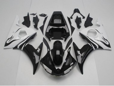 2003-2005 Schwarz Weiß YZF R6 Motorrad Verkleidungen