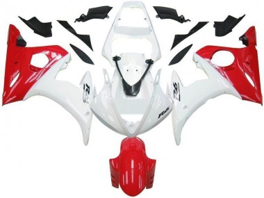 2003-2005 Weiß Rot YZF R6 Motorrad Verkleidung