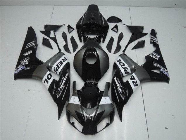 2004-2005 Grau Schwarz Repsol CBR1000RR Motorrad Verkleidungen 2004-2005 Grau Schwarz Repsol CBR1000RR Motorrad Verkleidungen