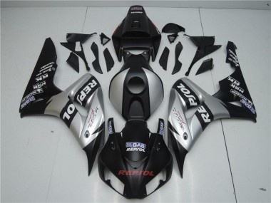 2004-2005 Schwarz Silber Repsol CBR1000RR Motorrad Verkleidung