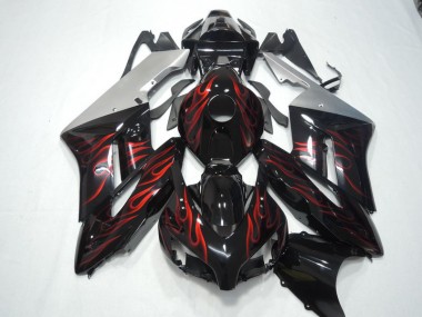 2004-2005 Schwarz rote Flamme CBR1000RR Motorrad Verkleidung