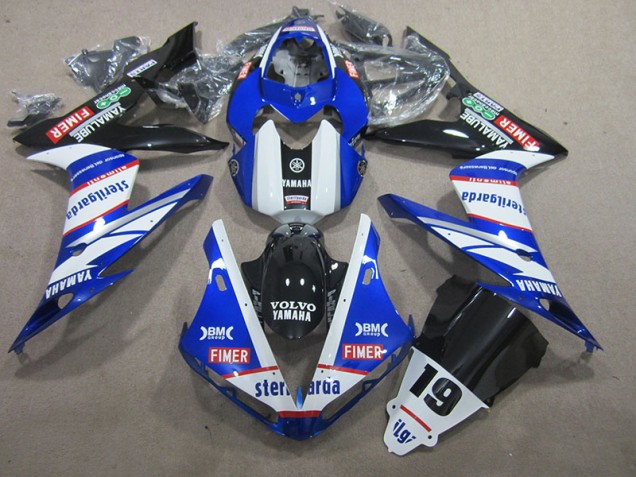 2004-2006 Blau Weiß Volvo Sterilgarda 19 YZF R1 Motorrad Verkleidung 2004-2006 Blau Weiß Volvo Sterilgarda 19 YZF R1 Motorrad Verkleidung