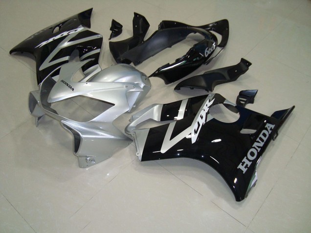 2004-2007 Schwarz Silber CBR600 F4i Motorrad Verkleidung