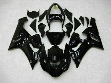2005-2006 Glänzend Schwarz ZX6R Motorrad Verkleidungen