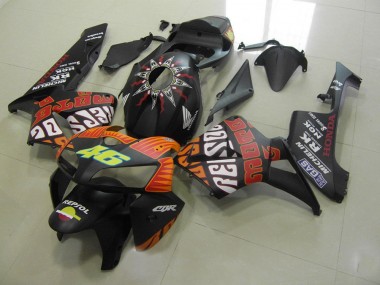2005-2006 Rossi Matt Schwarz CBR600RR Motorrad Verkleidung