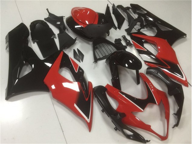 2005-2006 Rot Schwarz GSXR 1000 Motorrad Vollverkleidung 2005-2006 Rot Schwarz GSXR 1000 Motorrad Vollverkleidung