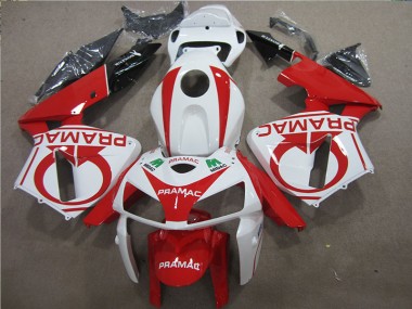 2005-2006 Rot Weiß PRAMAC CBR600RR Motorrad Verkleidung