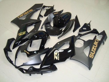 2005-2006 Schwarz mit goldenen Aufklebern GSXR 1000 Motorrad Verkleidung