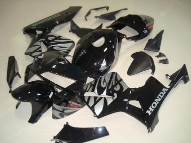 2005-2006 Schwarze weiße Flamme CBR600RR Motorrad Verkleidung