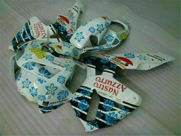 2005-2006 Weiß Blau Nastro Azzurro 46 CBR600RR Motorrad Verkleidungen 2005-2006 Weiß Blau Nastro Azzurro 46 CBR600RR Motorrad Verkleidungen