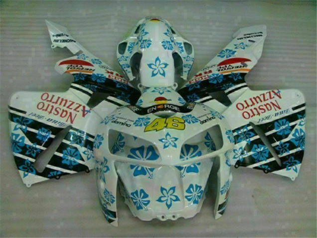 2005-2006 Weiß Blau Nastro Azzurro 46 CBR600RR Motorrad Verkleidungen 2005-2006 Weiß Blau Nastro Azzurro 46 CBR600RR Motorrad Verkleidungen