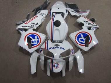2005-2006 Weiß Blau Repsol CBR600RR Motorrad Verkleidung