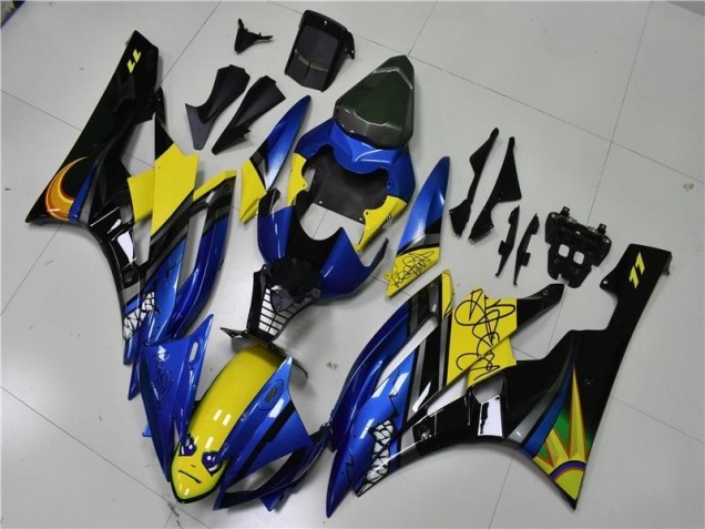 2006-2007 Blau Hai YZF R6 Motorrad Verkleidung