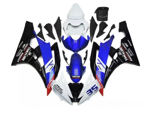 2006-2007 Blau Weiß YZF R6 Motorrad Verkleidungen 2006-2007 Blau Weiß YZF R6 Motorrad Verkleidungen