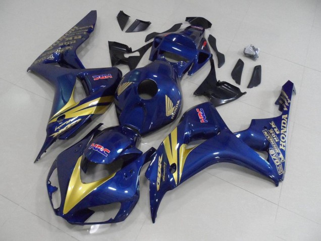 2006-2007 Dunkel blau mit goldenen Streifen CBR1000RR Motorrad Verkleidung 2006-2007 Dunkel blau mit goldenen Streifen CBR1000RR Motorrad Verkleidung