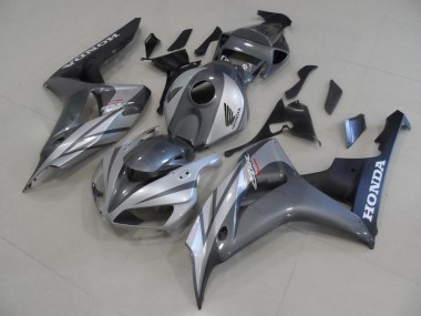 2006-2007 Graues Silber und Matt schwarz CBR1000RR Motorrad Verkleidung